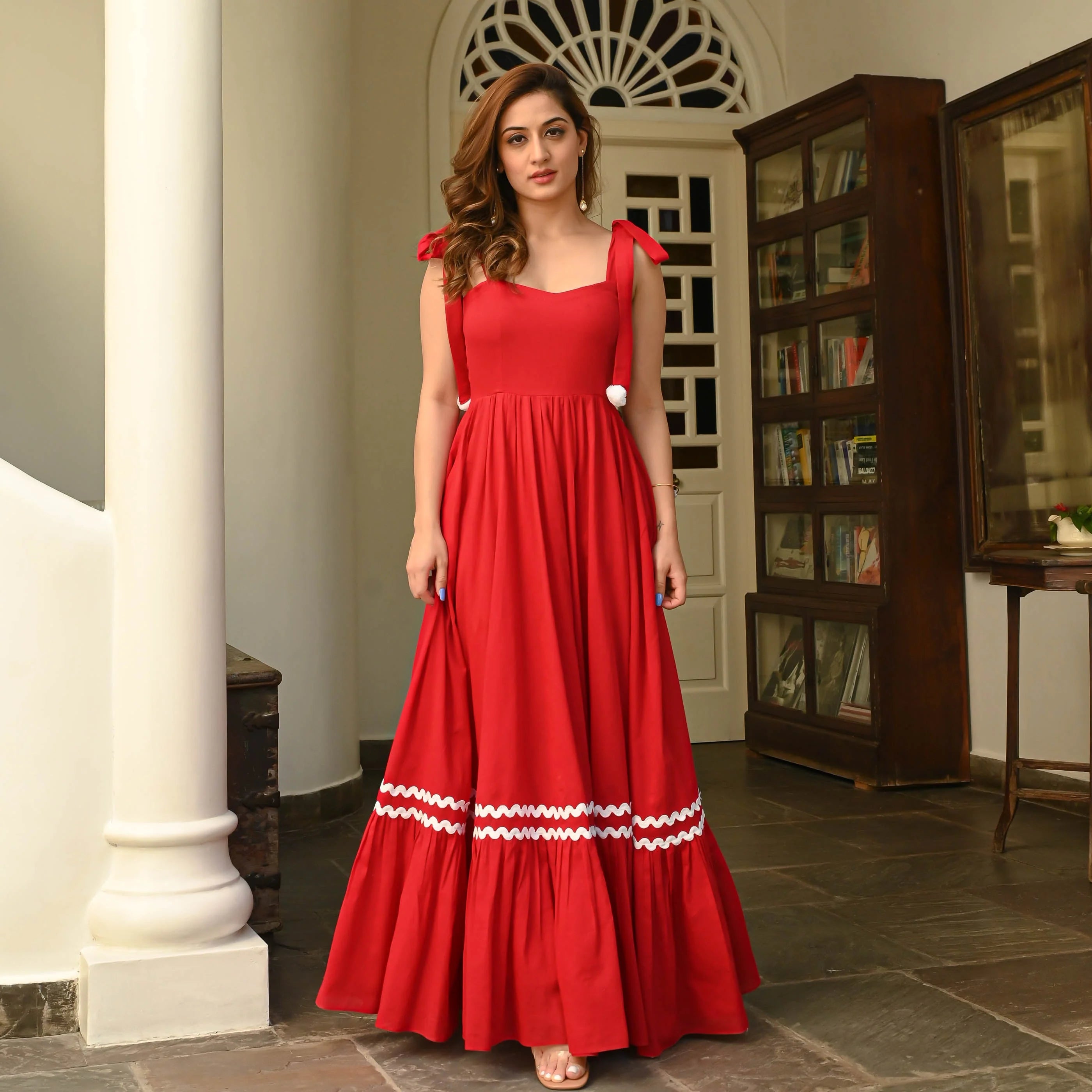 Hot Red Cambric Dress – MEMOOZA WEAR