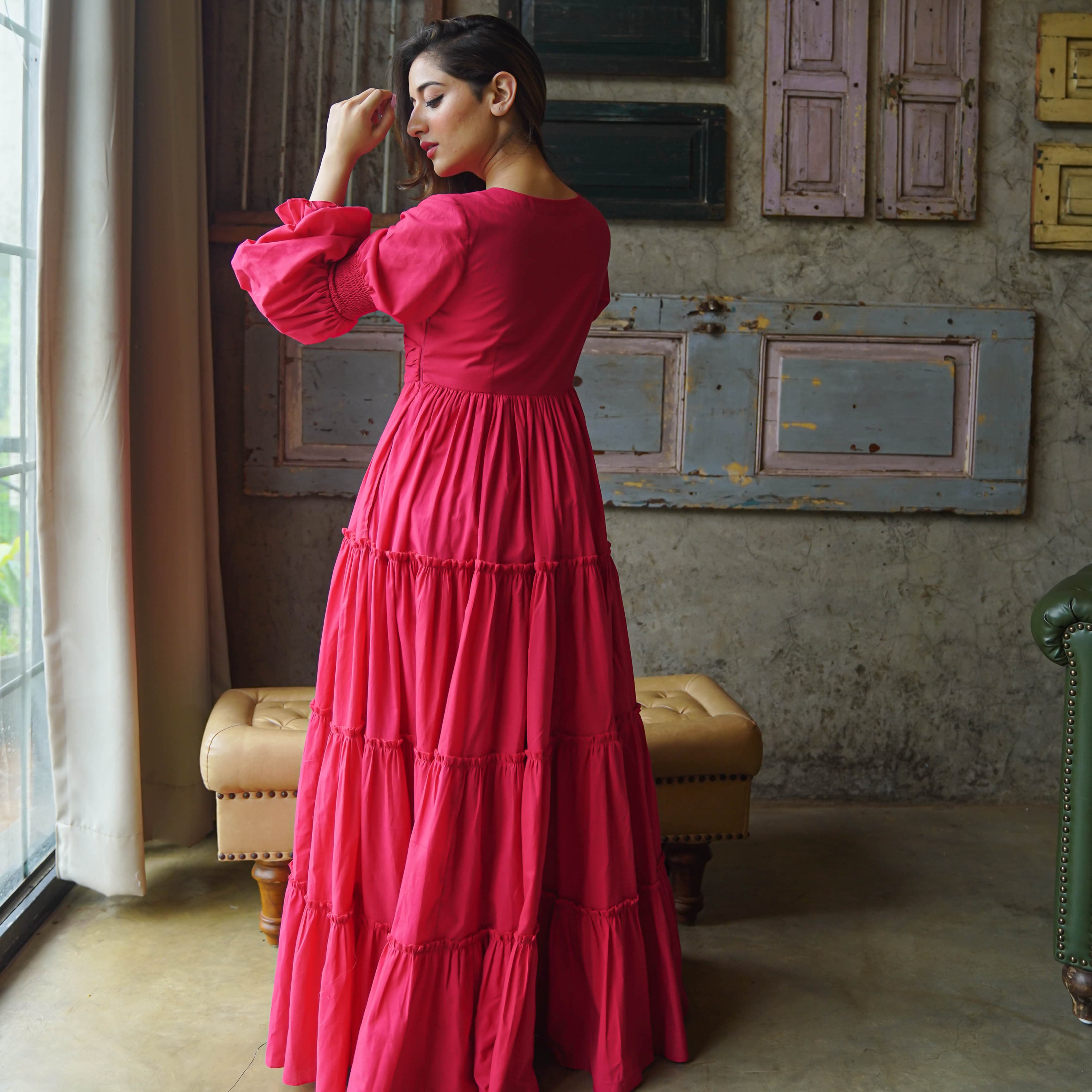 Amara Belt Cotton Maxi Dress - FC - 085